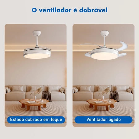 Ventilador de Teto 4 Pás Retráteis Ultra Silencioso - [Mês do Cliente]
