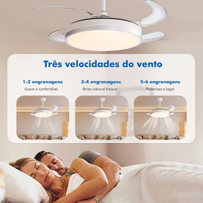 Ventilador de Teto 4 Pás Retráteis Ultra Silencioso - [Mês do Cliente]
